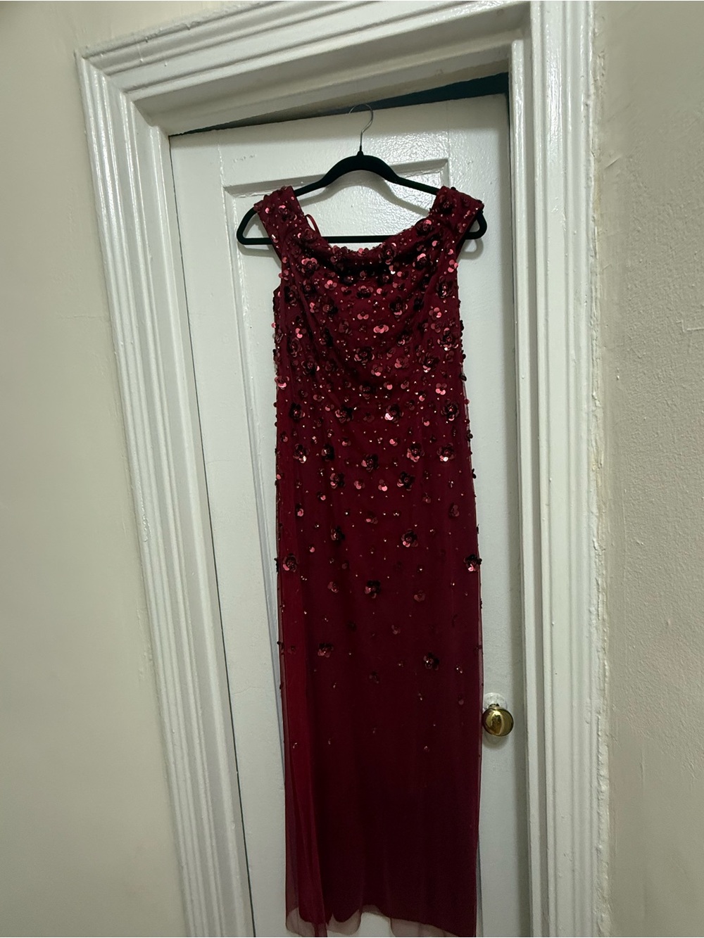 Adrianna Papell Deep Red Evening Dress